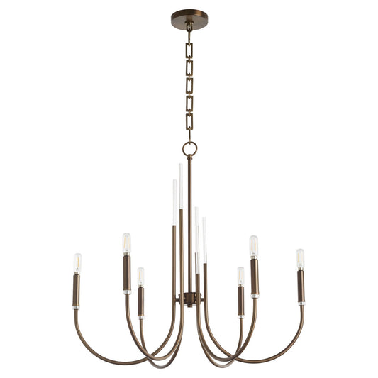 Quorum  Summit 6 Light Chandlier- Dark Brass  6223-6-81