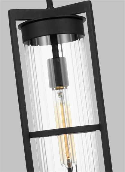 Visual Comfort Studio Studio Collection Alcona One Light Outdoor Pendant Lantern in Black 6226701-12