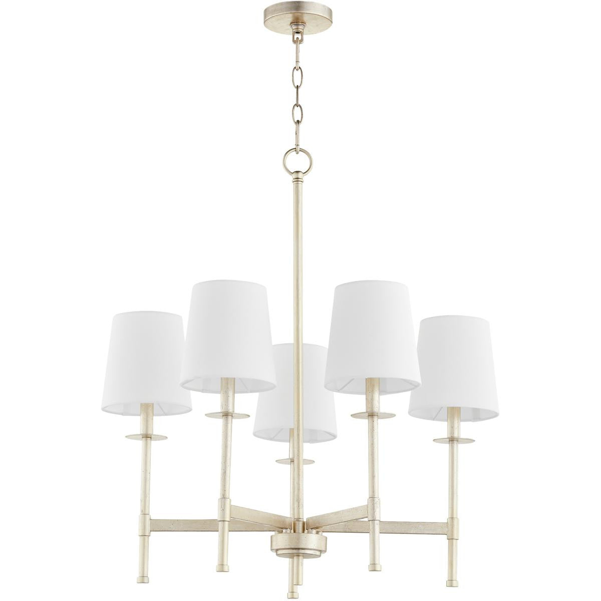 Quorum Belshaw Chandelier in Aged Silver Leaf  624-5-60