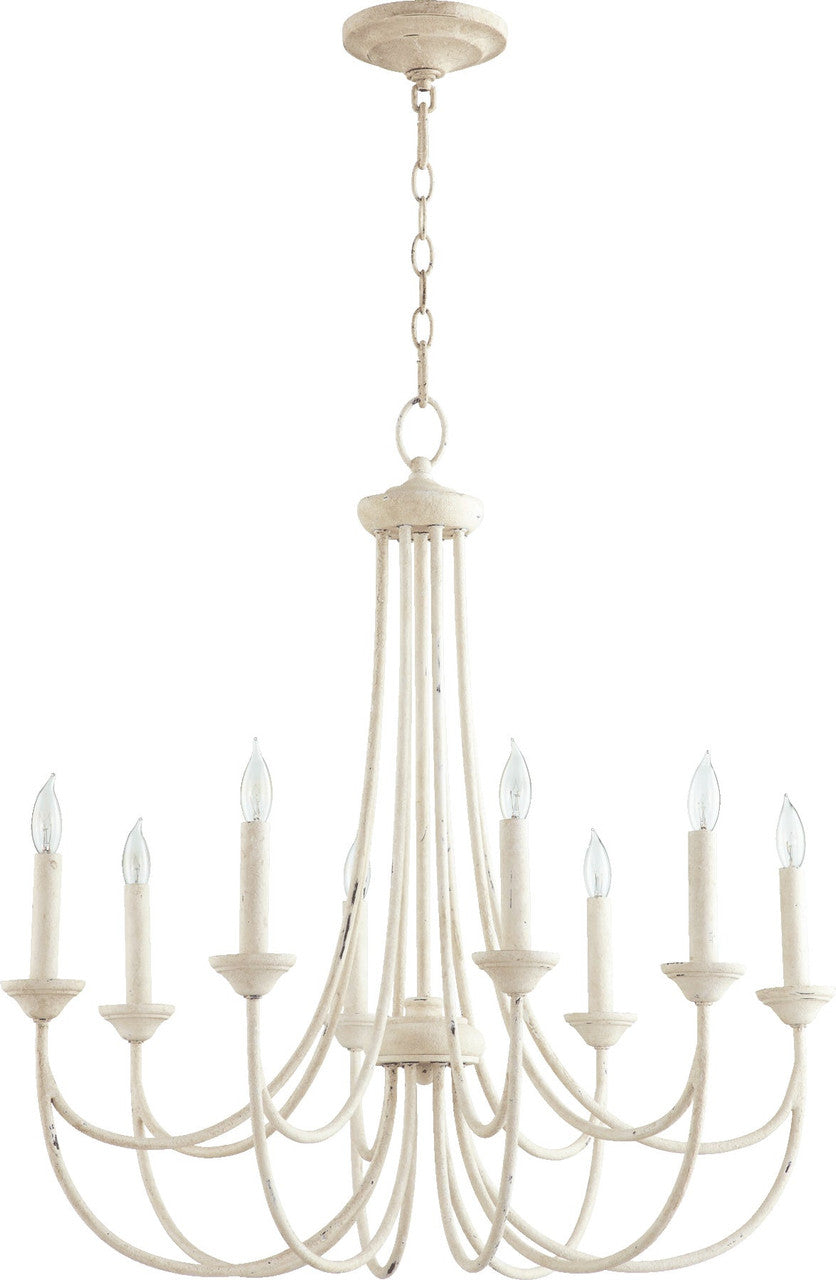 Quorum Brooks Chandelier in Persian White 6250-8-70