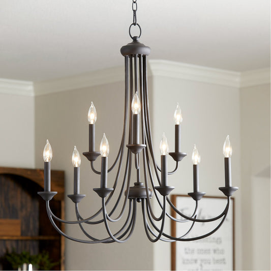 Quorum Brooks Chandelier in Noir 6250-9-69