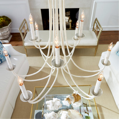 Quorum Brooks Chandelier in Persian White 6250-9-70