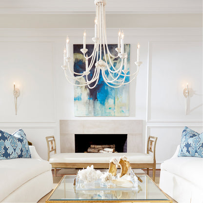 Quorum Brooks Chandelier in Persian White 6250-9-70