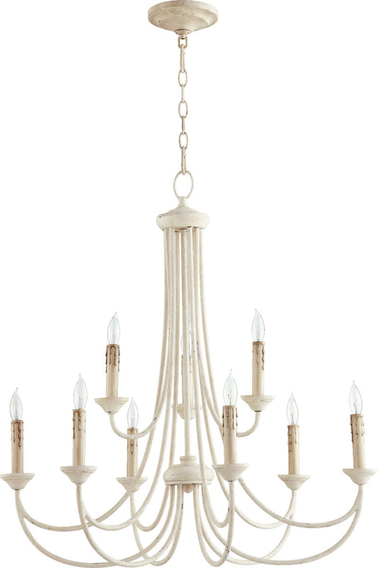 Quorum Brooks Chandelier in Persian White 6250-9-70