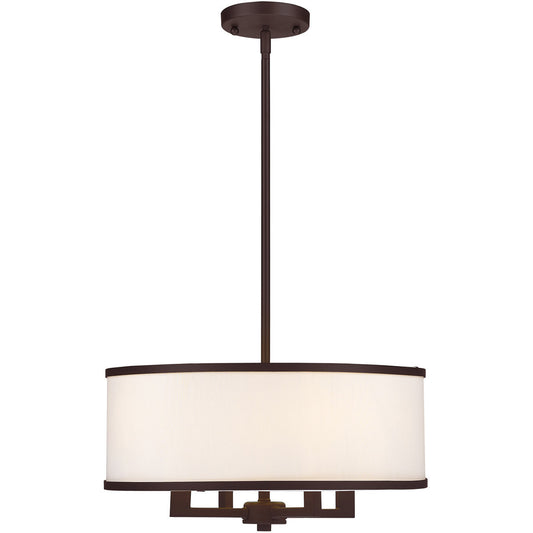 Livex Lighting Park Ridge Collection 4 Light Bronze Pendant Chandelier in Bronze 62615-07