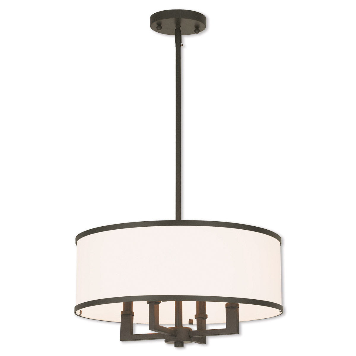 Livex Lighting Park Ridge Collection 4 Light Bronze Pendant Chandelier in Bronze 62615-07