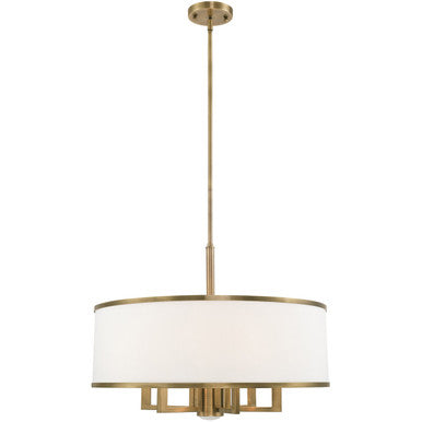 Livex Lighting Park Ridge Collection 7 Lt Antique Brass Pendant Chandelier in Antique Brass 62616-01