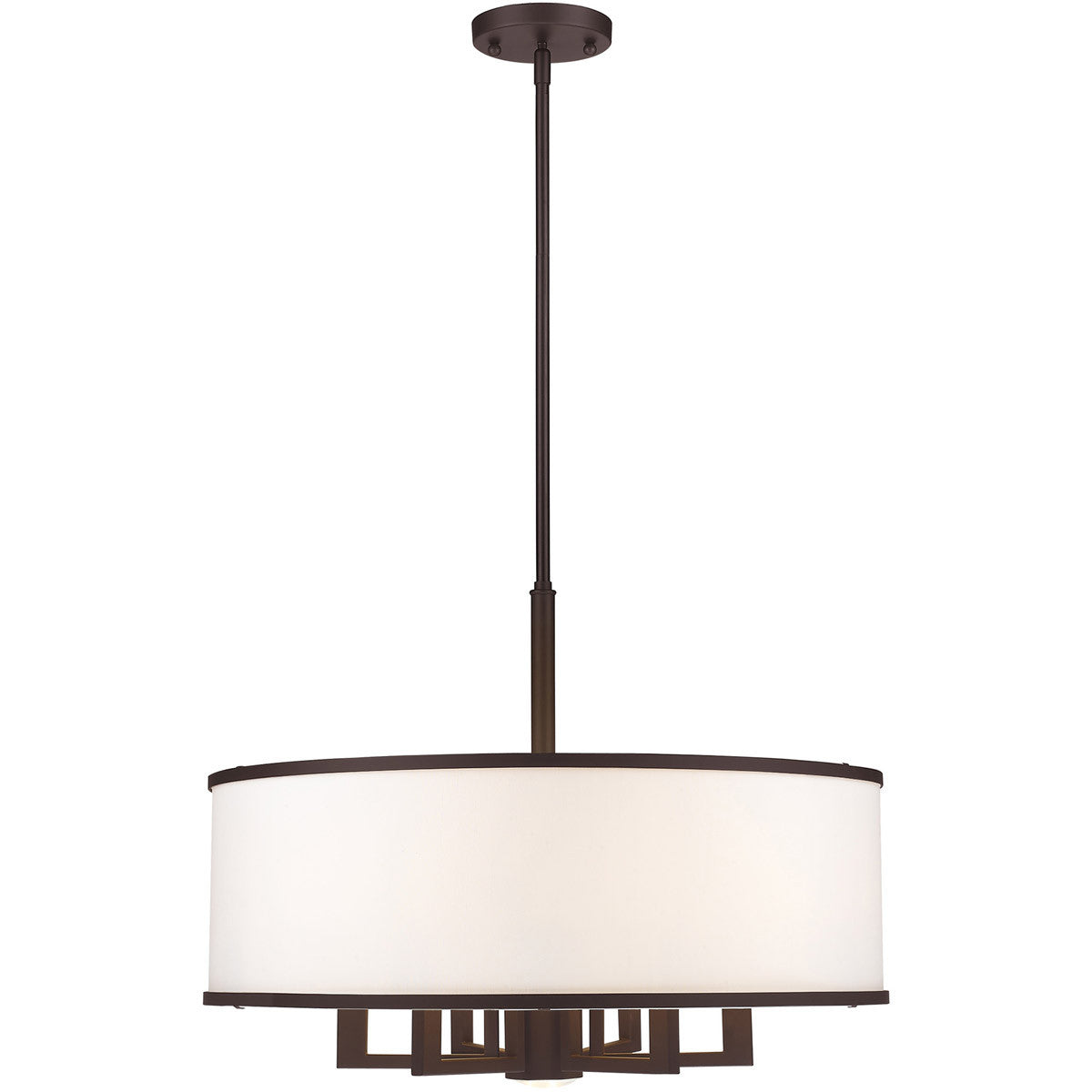 Livex Lighting Park Ridge Collection 7 Light Bronze Pendant Chandelier in Bronze 62616-07