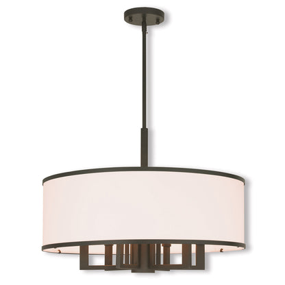 Livex Lighting Park Ridge Collection 7 Light Bronze Pendant Chandelier in Bronze 62616-07