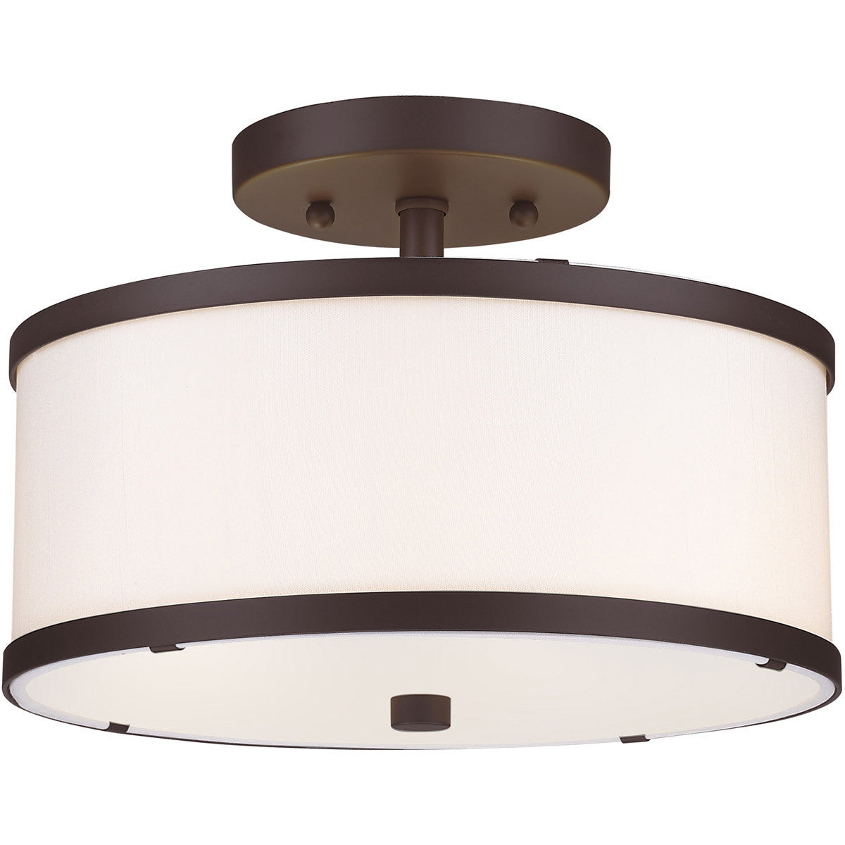 Livex Lighting Park Ridge Collection 2 Light Bronze Ceiling Mount in Bronze 62626-07