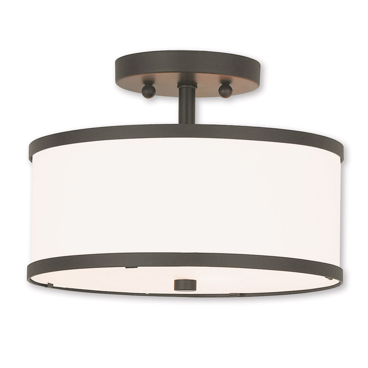 Livex Lighting Park Ridge Collection 2 Light Bronze Ceiling Mount in Bronze 62626-07