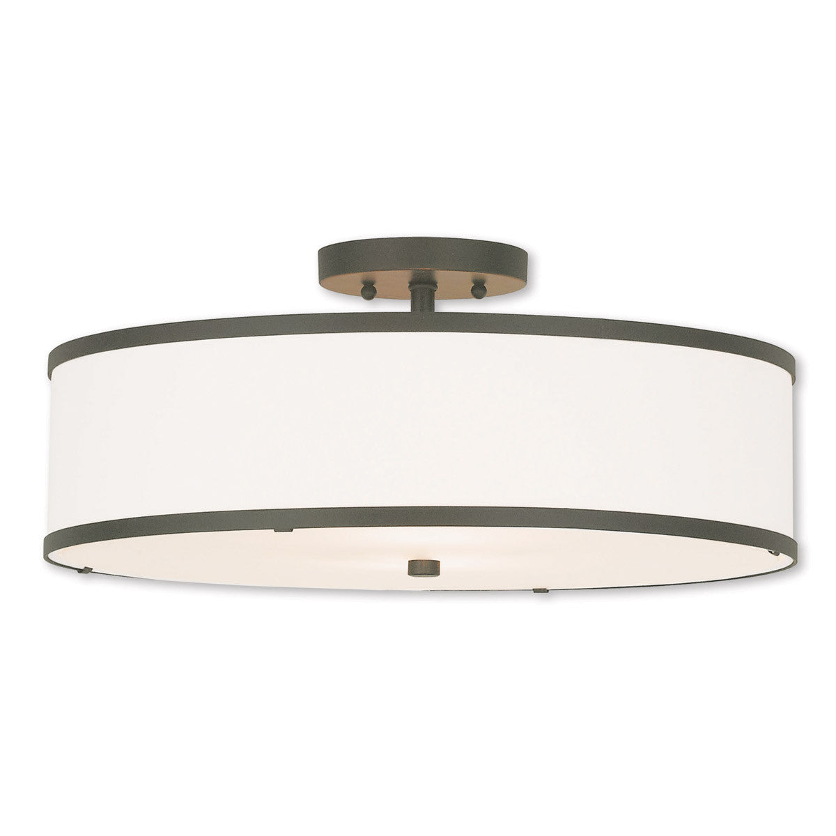 Livex Lighting Park Ridge Collection 3 Light Bronze Ceiling Mount in Bronze 62629-07