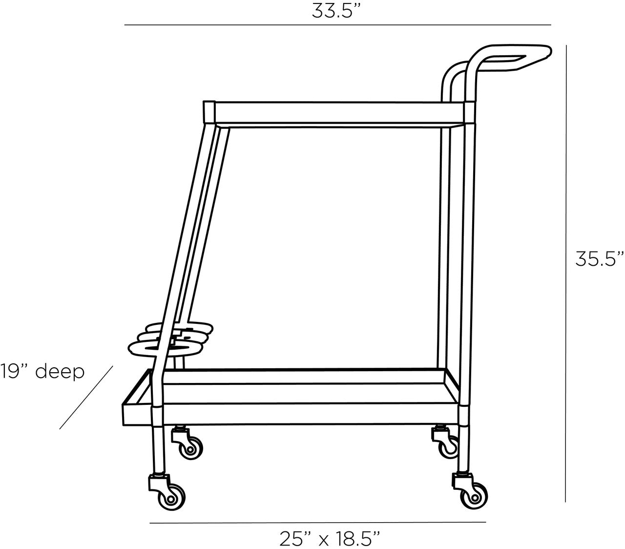 Arteriors Home Sanders Bar Cart 6263