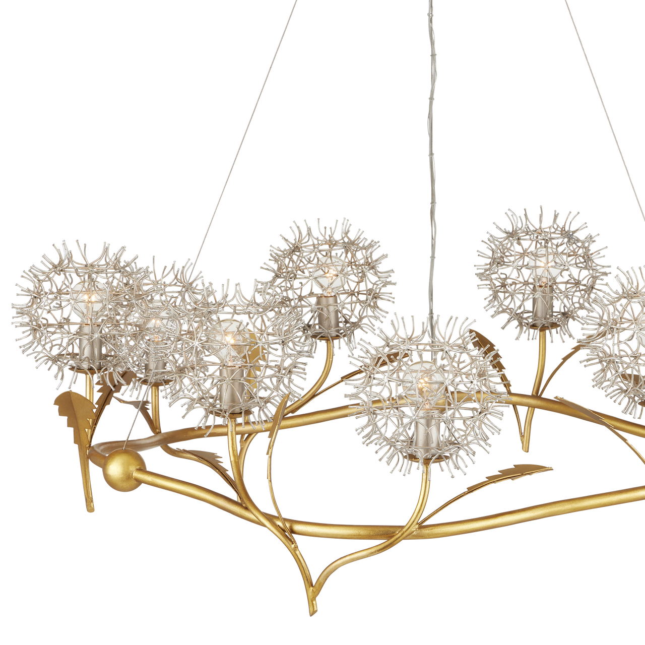 Currey & Co. Dandelion Silver & Gold Chandelier 9000-1080