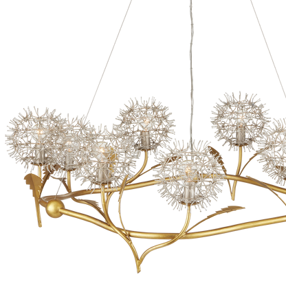 Currey & Co. Dandelion Silver & Gold Chandelier 9000-1080