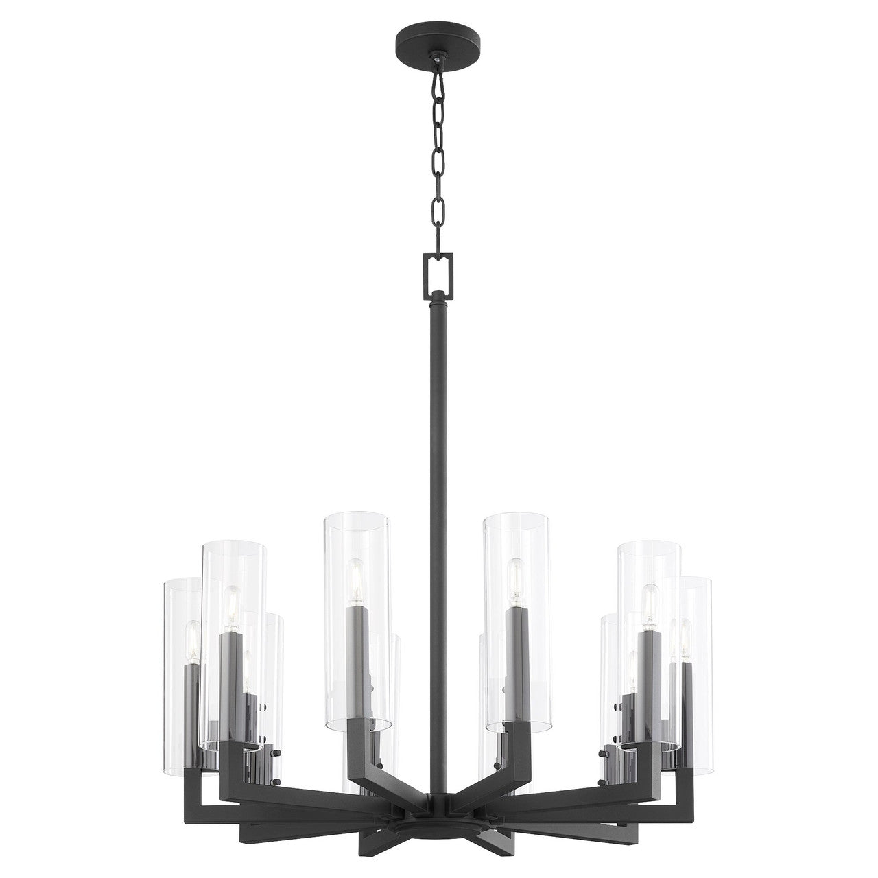 Quorum  Harbin 10 Light Chandlier - Textured Black 6277-10-69