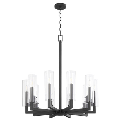 Quorum  Harbin 10 Light Chandlier - Textured Black 6277-10-69