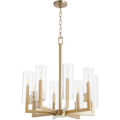 Quorum Harbin Chandelier in Aged Brass  6277-8-80