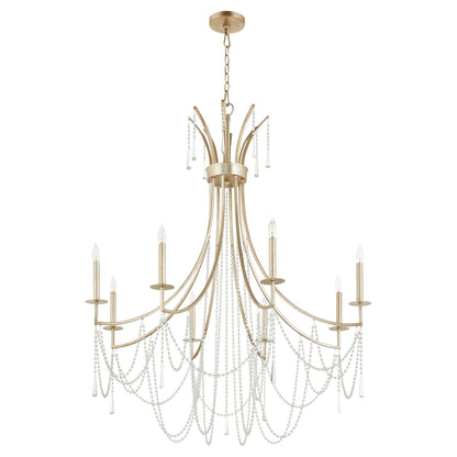 Quorum Malin Chandelier in Antique Silver 628-8-60