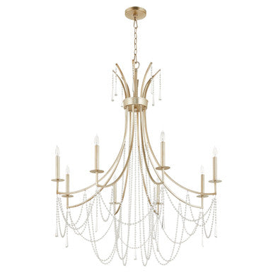 Quorum Malin Chandelier in Antique Silver 628-8-60