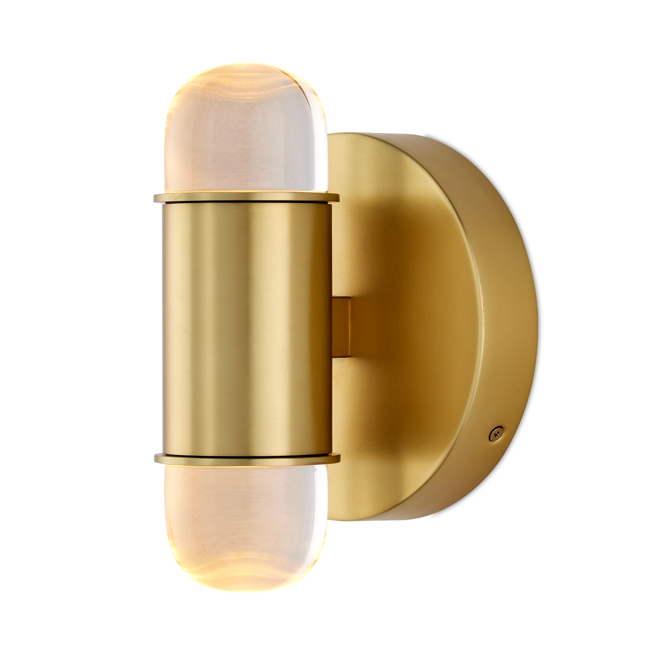 Currey & Co. Capsule Brass LED 2-Light Wall Sconce 5000-0242