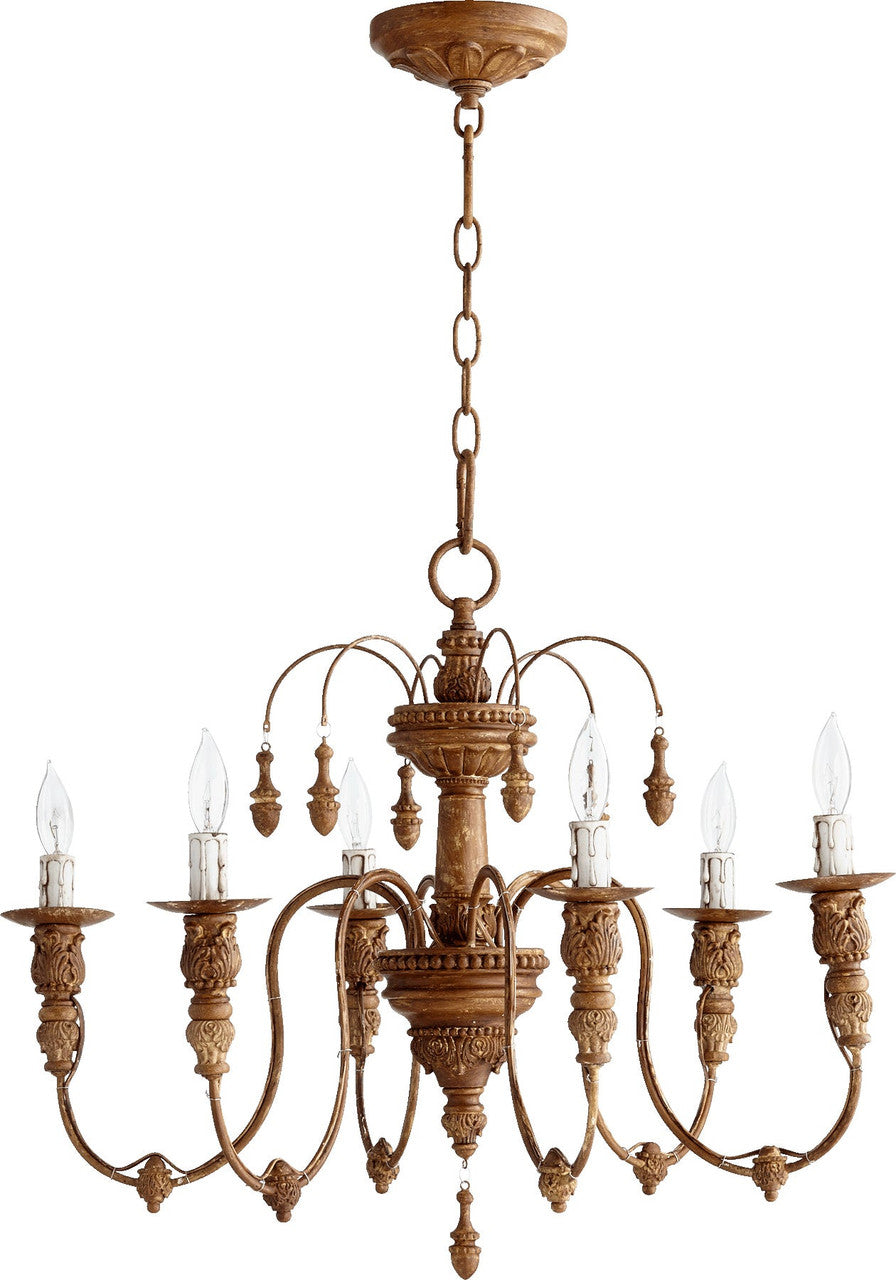 Quorum Salento Chandelier in French Umber 6316-6-94