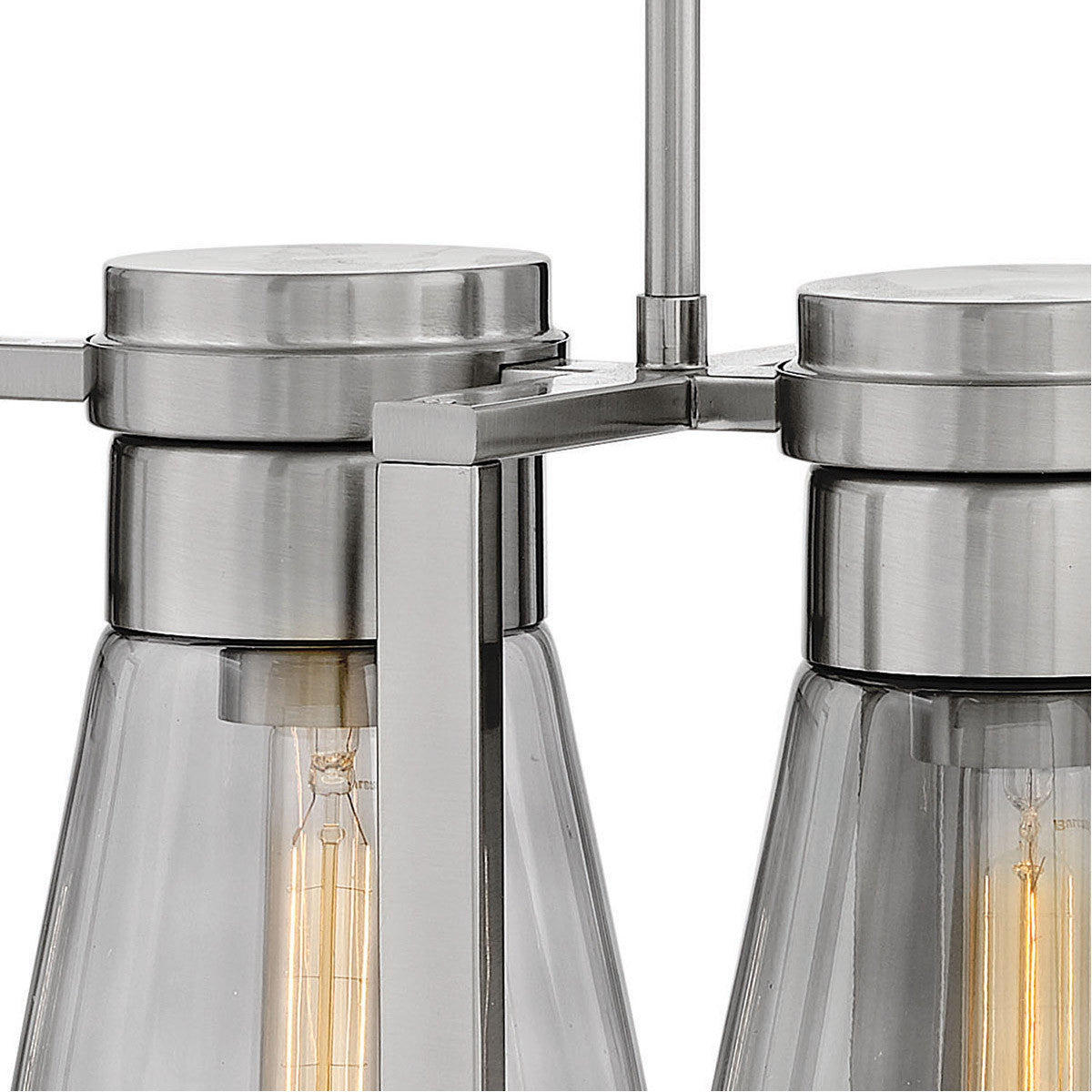 Hinkley Lighting Refinery Six Light Linear Brushed Nickel with Smoked glass 63306BN-SM