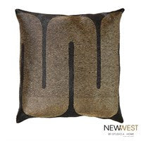 Global Views Studio A Home River Beaded Pillow-Black/Gold NW7.90016