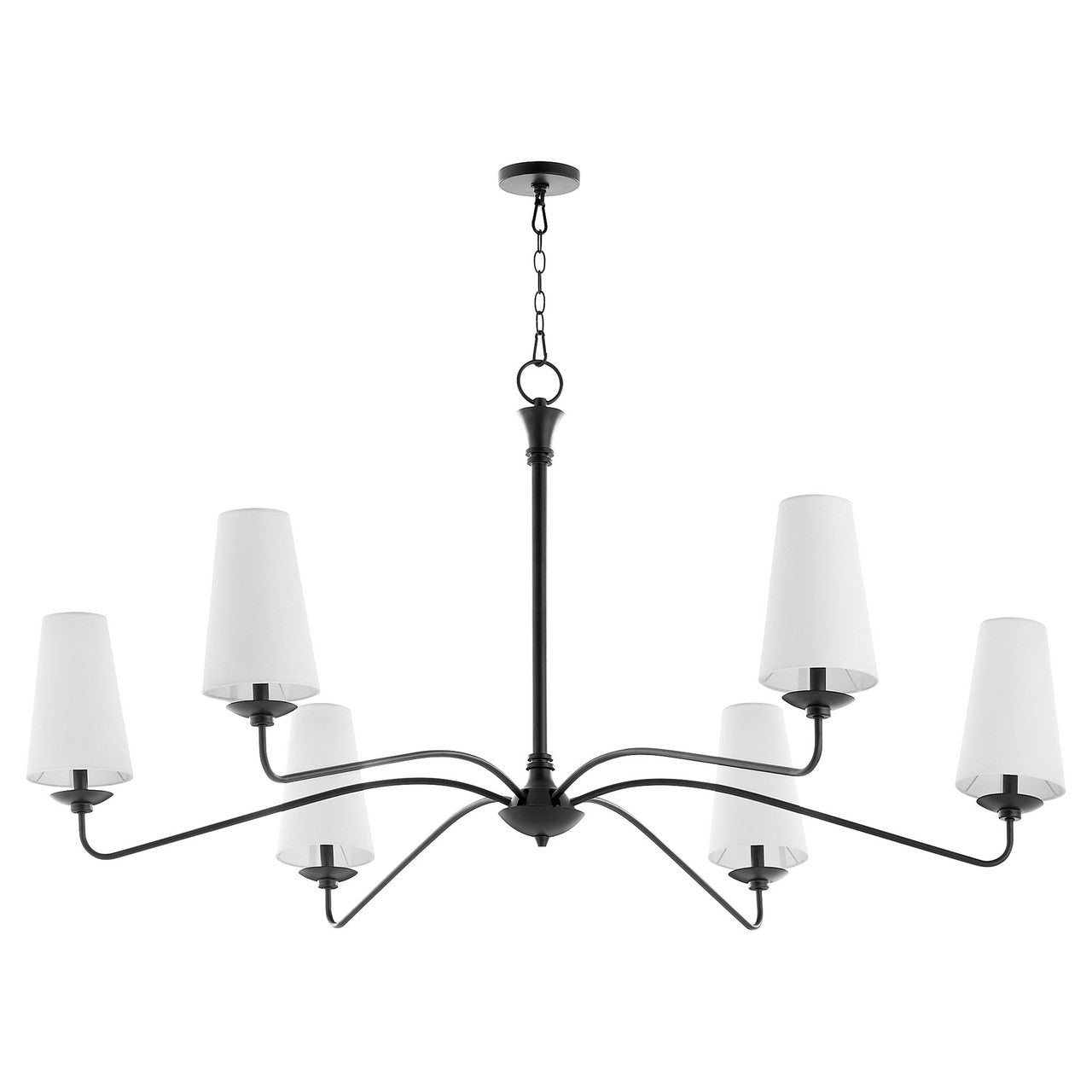 Quorum Euphora Chandelier in Matte Black 636-6-59