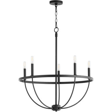 Quorum Tribute Chandelier in Matte Black  6374-5-59