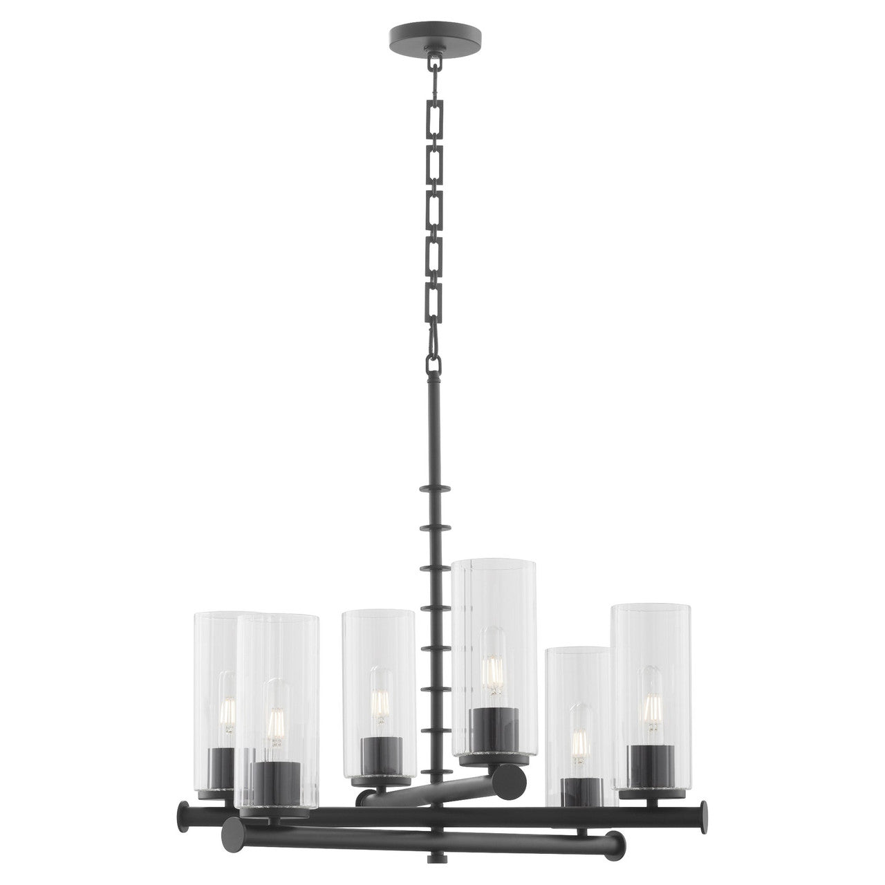 Quorum  Juniper 6 Light Chandlier - Matte Black 641-6-59