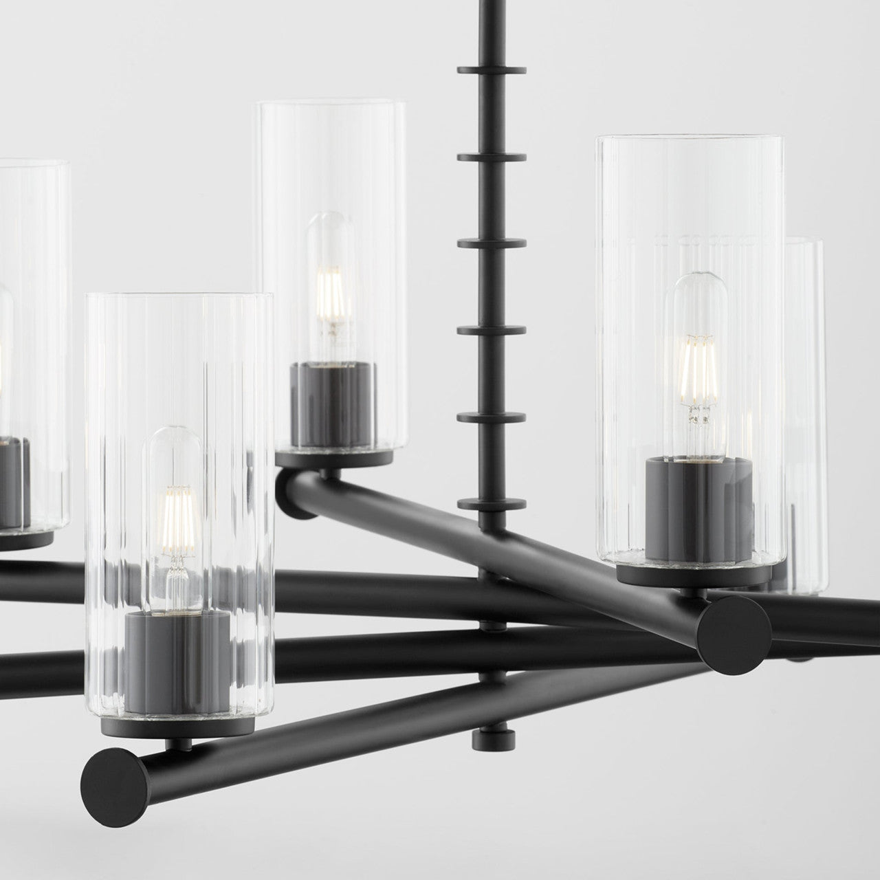 Quorum  Juniper 6 Light Chandlier - Matte Black 641-6-59