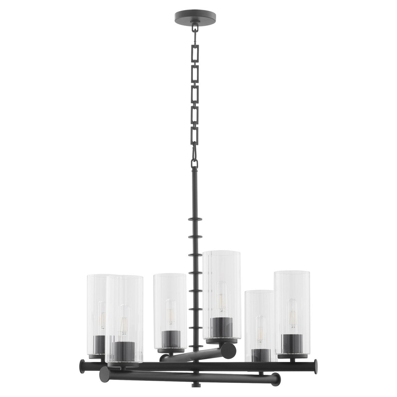 Quorum  Juniper 6 Light Chandlier - Matte Black 641-6-59