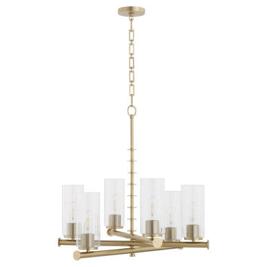 Quorum  Juniper 6 Light Chandlier - Aged Brass 641-6-80