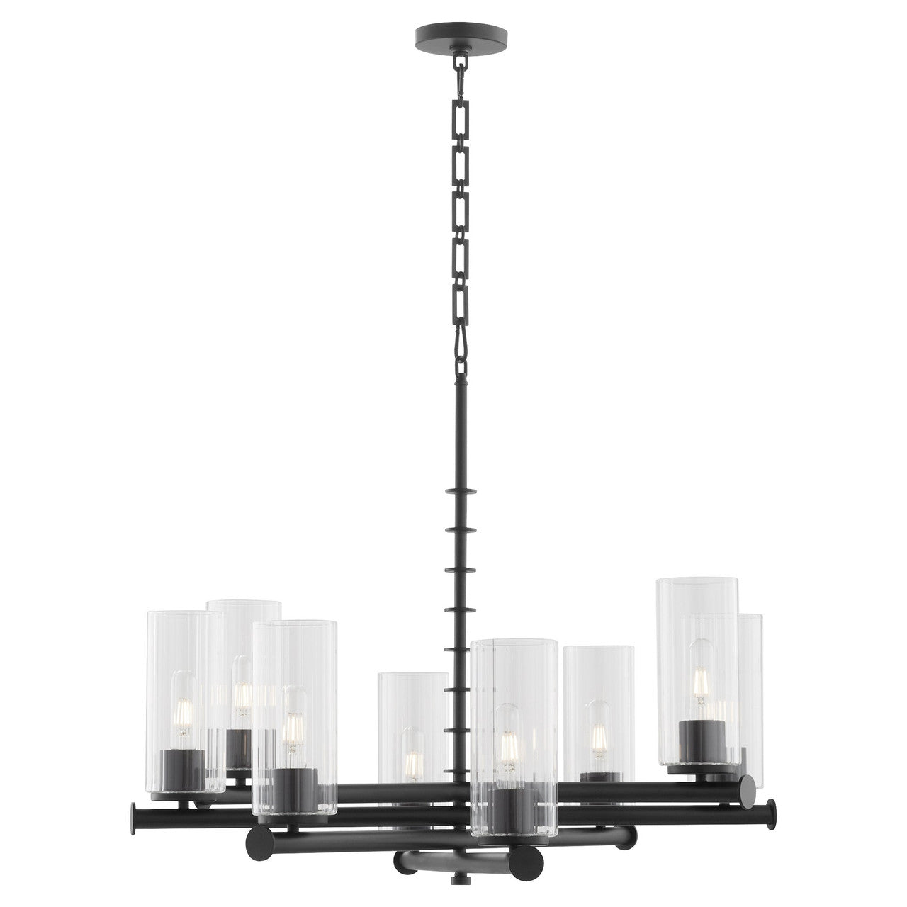 Quorum  Juniper 8 Light Chandlier - Matte Black 641-8-59