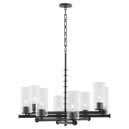 Quorum  Juniper 8 Light Chandlier - Matte Black 641-8-59