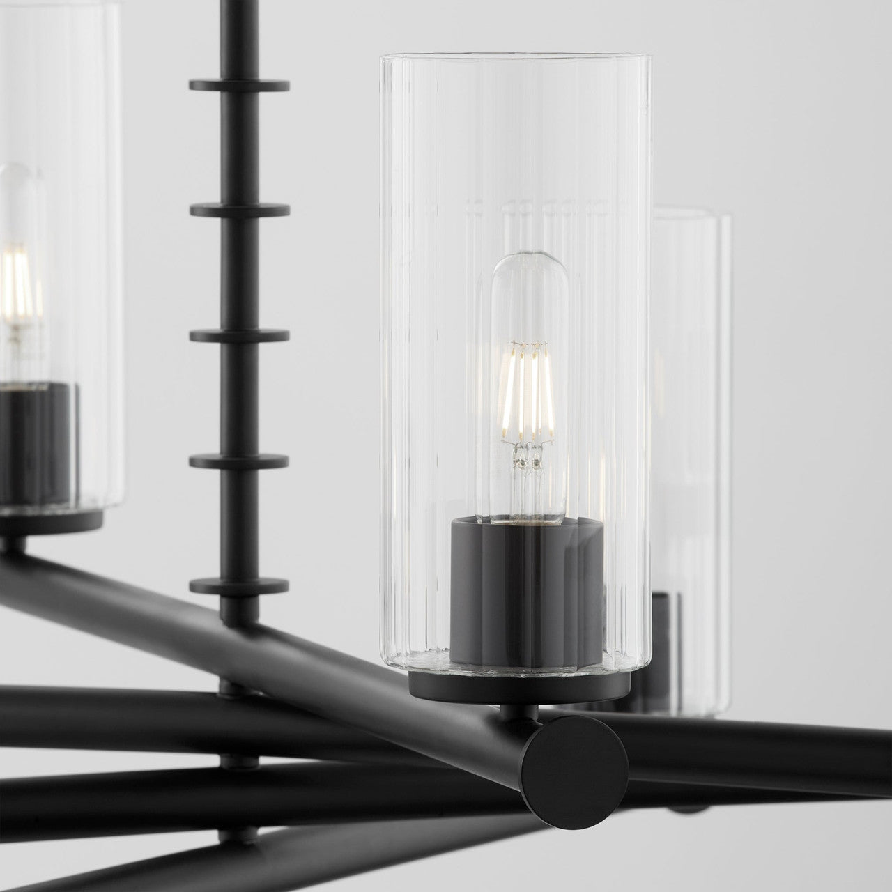 Quorum  Juniper 8 Light Chandlier - Matte Black 641-8-59