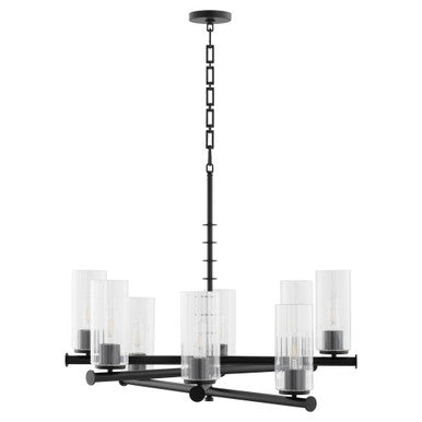 Quorum  Juniper 8 Light Chandlier - Matte Black 641-8-59