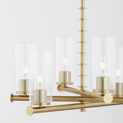 Quorum  Juniper 8 Light Chandlier - Aged Brass 641-8-80