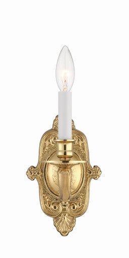 Crystorama Crystorama 1 Light Polished Brass Cast Wall Mount 641-PB