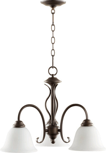 Quorum Spencer Nook in Oiled Bronze with Satin Opal 6410-3-186