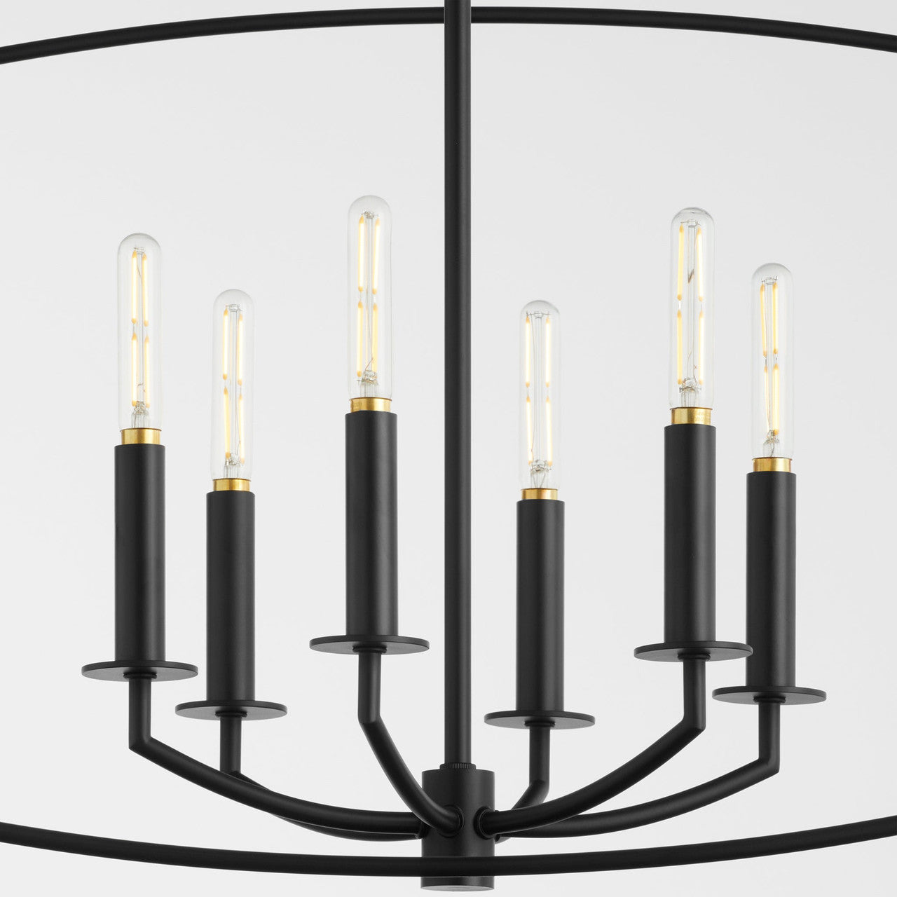 Quorum  Mantle 6 Light Pendant - Matte Black 6412-6-59