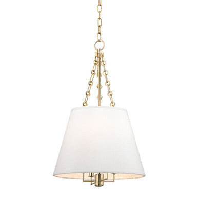 Hudson Valley Lighting Burdett Pendant in Aged Brass 6415-AGB