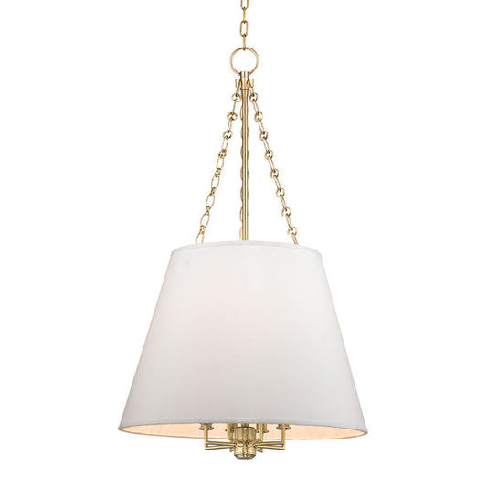 Hudson Valley Lighting Burdett Pendant in Aged Brass 6422-AGB