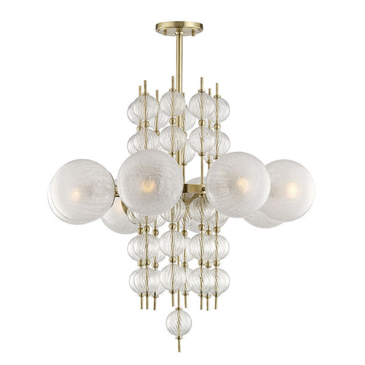 Hudson Valley Lighting Calypso Chandelier in Aged Brass 6433-AGB