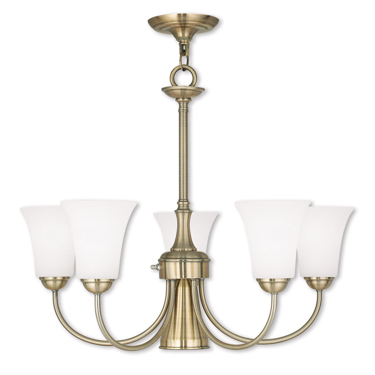 Livex Lighting Ridgedale Collection 6 Light Antique Brass Dinette Chandelier in Antique Brass 6465-01