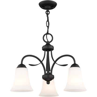 Livex Lighting Ridgedale Collection 3 Light Black Chain Hang/Ceiling Mount in Black 6474-04