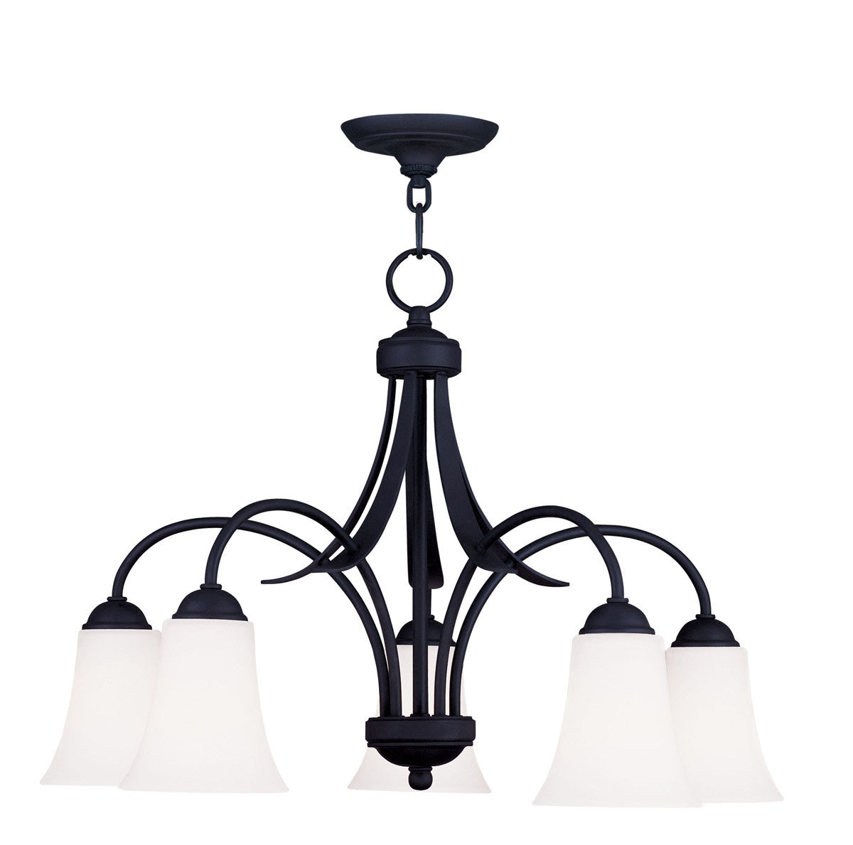 Livex Lighting Ridgedale Collection 5 Light Black Chandelier in Black 6476-04