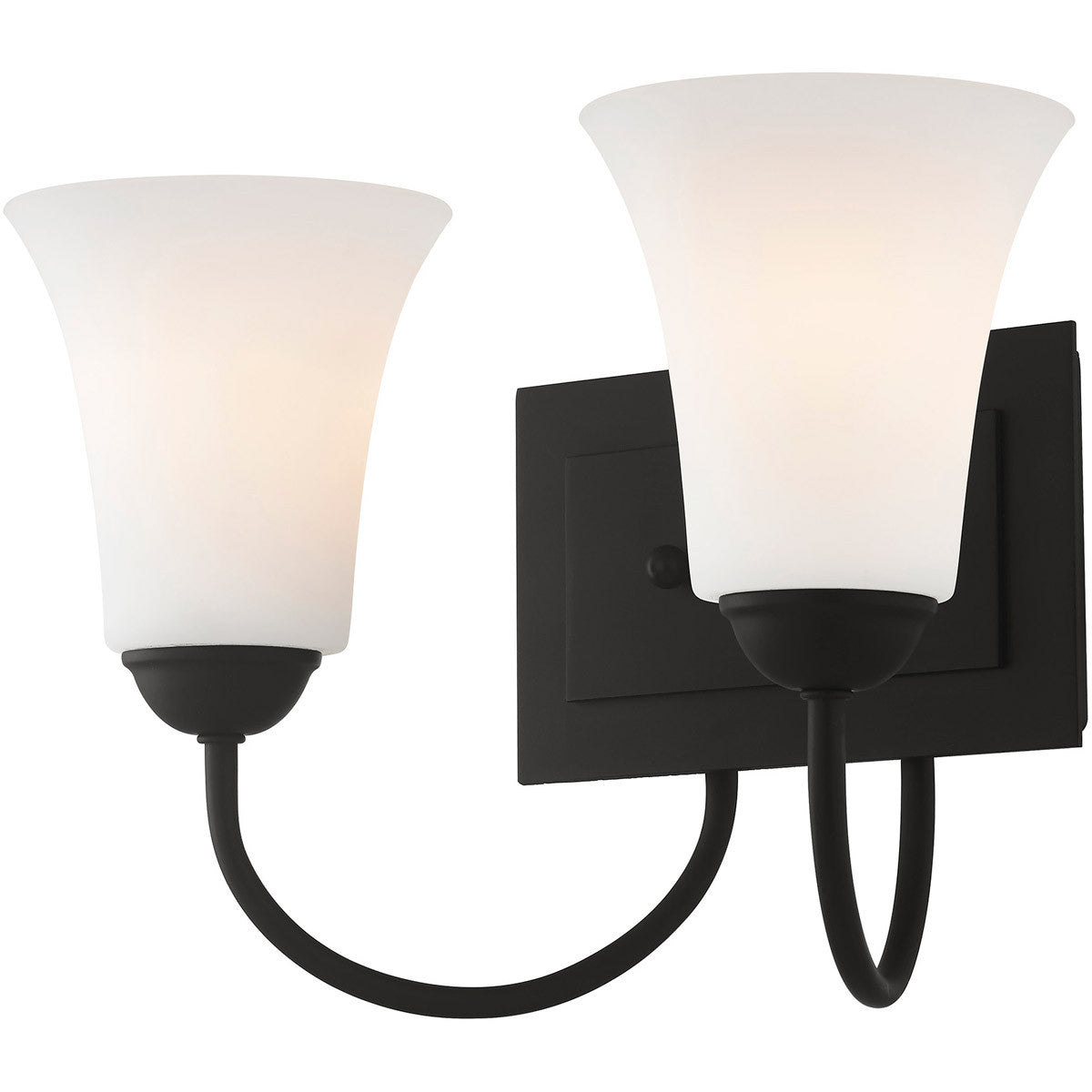 Livex Lighting Ridgedale Collection 2 Light Black Bath Light in Black 6482-04