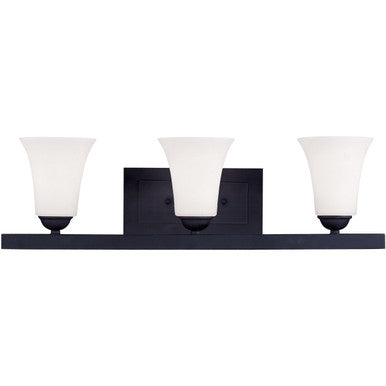 Livex Lighting Ridgedale Collection 3 Light Black Bath Vanity in Black 6493-04